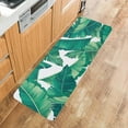 thumbnail image 3 of Kitchen Mat Rug 1 PCS Summer Green Tropical Plant Palm Leaves Runner Rug Anti-Fatigue Comfort Memory Foam Standing Mat Non-Slip Floor Door Mat for Bathroom Bedroom 18x47in, 3 of 6