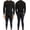 Black, variant on BROOKLYN VERTICAL Mens 2-Piece Waffle Thermals Set | Long Sleeve Shirt, Pants | Long Johns Waffle Thermal Underwear Base Layer Set for Cold Weather