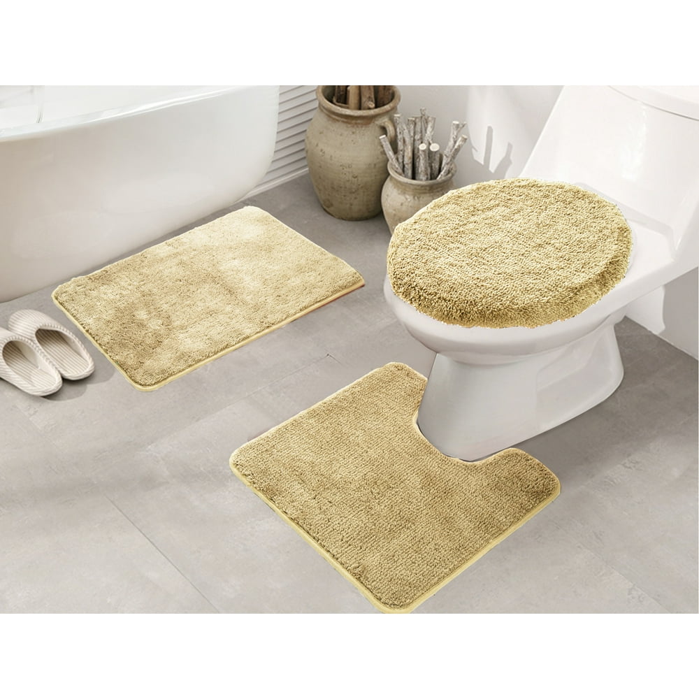 Royalty 3Piece Bath Rug Set in Camel