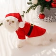 thumbnail image 6 of Green Christmas Elf Dog Costume with Matching Pointed Hat, Fabric Holiday Pet Outfit with Red Collar and Belt Detail for Small Dogs and Cats, Size XS, 6 of 7