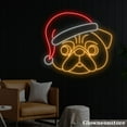 thumbnail image 3 of Glowneon BullDog Christmas Neon Sign, Bulldog With Santa Hat LED Sign, Bulldog Lover Gift, 3 of 5