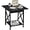 Black, variant on End Table 24 inch for Living Room, Large Square Side Tables with X-Frame, Tall Industrial Bedside Nightstand with 2-Tier Storage, Black