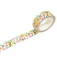 thumbnail image 2 of Wrapables Gold and Silver Foil Washi Masking Tape, 15mm x 5M, Pink Flowers, 2 of 3