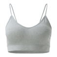 thumbnail image 4 of Women Padded Bralettes Sports Bras V-Neck Bando Bra Girls Top Vest Ladies Camis Party Street Club Camisoles Dailywear, 4 of 9