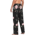 thumbnail image 6 of Flowers Black Ghost Pajama Pants, Men's Lounge Pants Light with Drawstring and Pockets, Christmas New Year Birthday Father's Day Gifts, 6 of 7