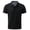 Black, variant on Men's Polo Shirt, Quick Dry Short Sleeve Golf Shirt, Beer Belly Collared Textured Shirt, Button-Up Collar, Elastic Knit Material, Lightweight and Breathable, Solid Color Casual and Sports Wear
