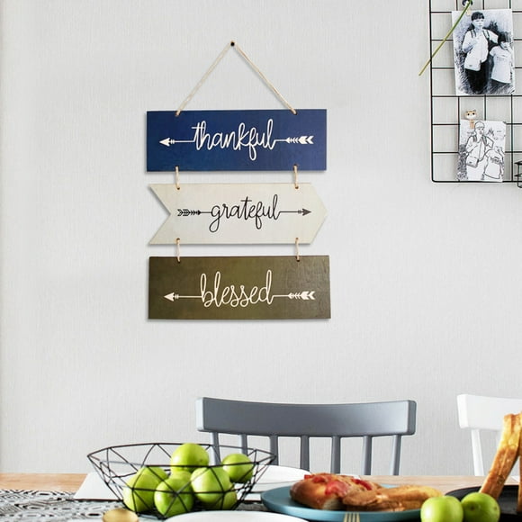 Up to 60% off Gifts Viflosae Three Piece Wooden Wall Decoration Listing Welcome Sign Hanging Ornaments Deals Flyer