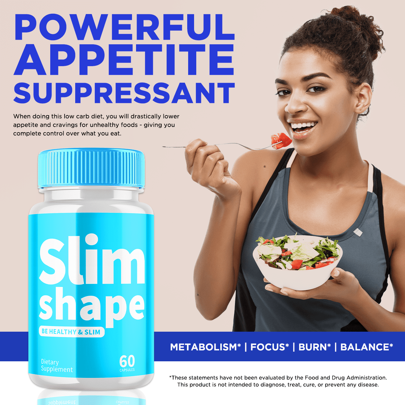 Slim Shape Advanced Formula Pills Supporting Energy and Fitness 180 Capsules