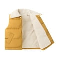 thumbnail image 2 of JIAYUE Kids Boys Girls Jackets Vest Solid Color Sleeveless Collared Button Puffer For Toddlers Cold Weather Soft Comfy Coat, 2 of 4