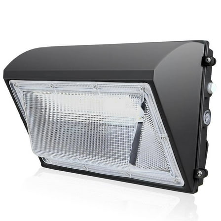 800-Watt Equivalent Integrated Bronze LED Outdoor Wall Pack Light 16000 Lumens 5000K White with Photocell Sensor