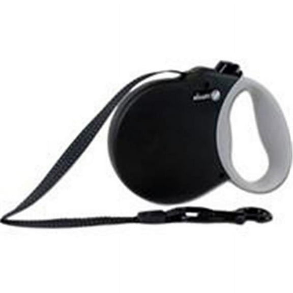 Alcott Adventure Retractable Reflective Belt Leash, 16' Long, Medium for Dogs Up to 65 lbs, Blue with Black Soft