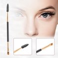 thumbnail image 4 of Unique Bargains 1 Pc Durable Double Head Eyebrow Brush for Bathroom Travel Hotel Toilet Gold Tone Black, 4 of 7