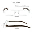 thumbnail image 4 of LAMBBAA 2 Pack Reading Glasses, Blue Light Blocking Computer Reading Glasses for Women and Men, Anti Glare Lightweight Readers(Brown,+1.25), 4 of 5