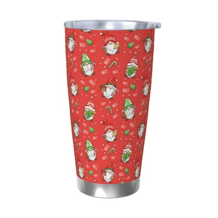 

Uemuo merry Christmas gnome Print Travel Coffee Mug 20oz Double-walled Car Cup Stainless Steel Insulated Tumbler Leak-proof Travel Cup Reusable Straw Car Cup-Without Straw