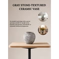 thumbnail image 5 of Serene Spaces Living 7" Gray Stone-Textured Ceramic Vase, 5 of 7