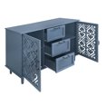 thumbnail image 6 of American Sideboard Buffet Cabinet,Storage Cabinet with 2 Doors and 3 Drawers,Console Table for Bedroom,Living Room,Study,Blue, 6 of 7