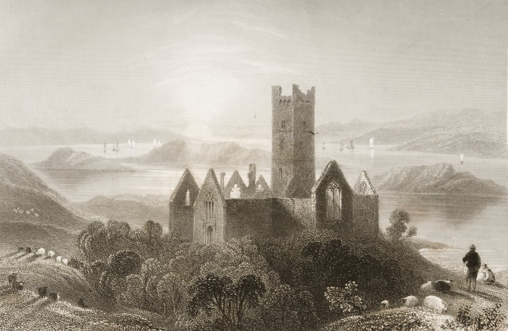 Roserk Abbey County Mayo Ireland Drawn By WHBartlett Engraved By JCArmytage From The Scenery And Antiquities Of Ireland By NPWillis And JStirling CoyneIllustrated From Drawings By WHBartlett Publishe