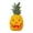 Red, variant on 6.5-Inch Resin Light-Up Pineapple Jack-O-Lantern with Spooky Red LED, Tropical Halloween Tabletop Decor with Wood Slice Base, 1-Piece