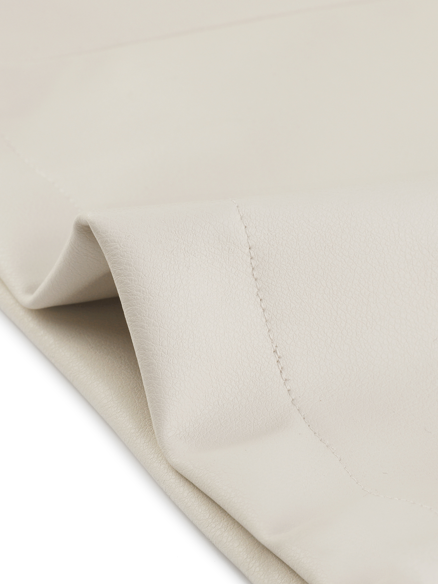 DARING DIVA Women's Faux Leather Flared High Waist Bell Bottom PU Trousers M White