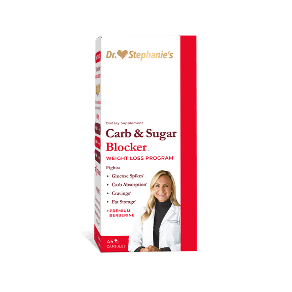 Dr Stephanie's Carb & Sugar Blocker, Weight Management & Blood Sugar Health Supplement - Chromium & Berberine