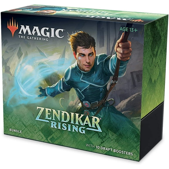 Magic: The Gathering Zendikar Rising Bundle | 10 Draft Booster Packs (150 Cards) | Foil Lands