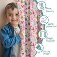 thumbnail image 3 of Blackout Kids Curtains,Pink Christmas Santa and Tree Pattern Childrens Insulated Curtains Set Of 2,Bedroom Essentials,Toddler Room Decor 52"x84", 3 of 5