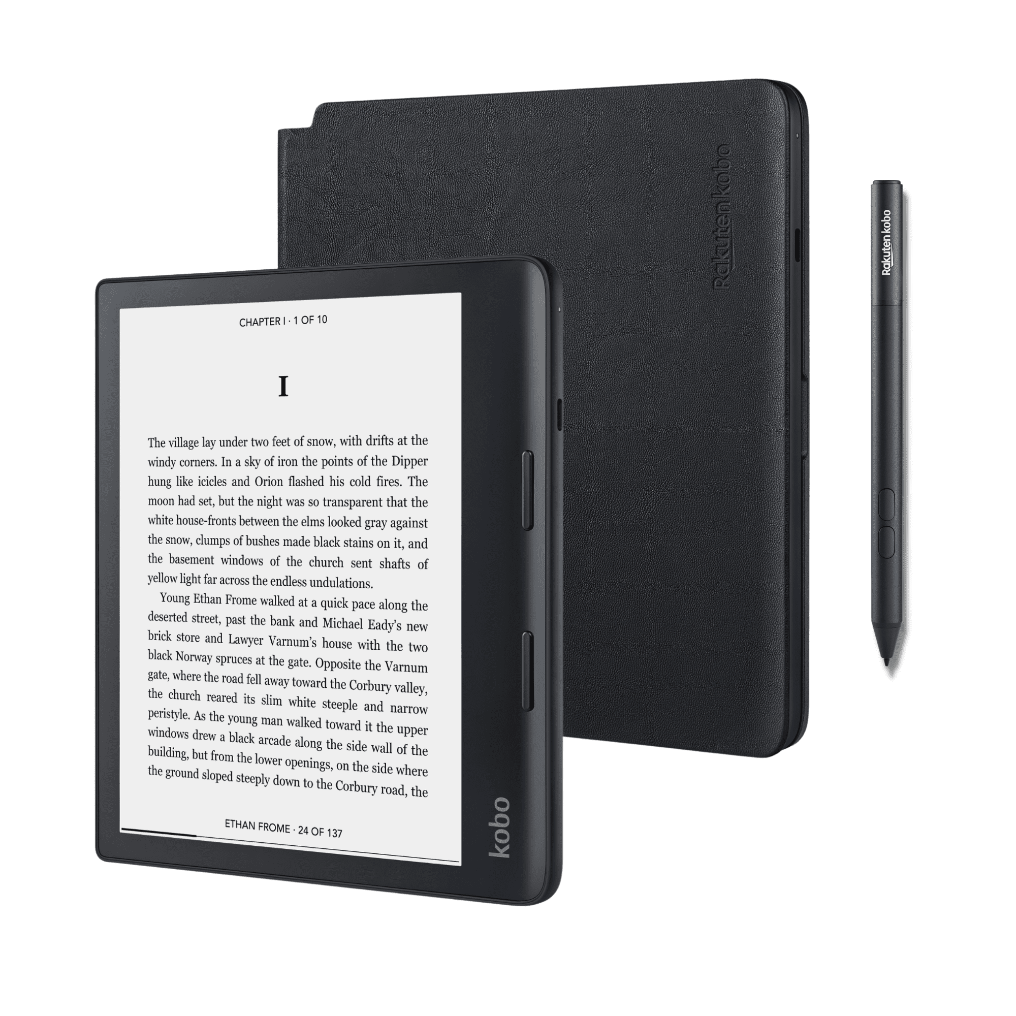 Kobo Sage eReader Bundle with PowerCover and Stylus -