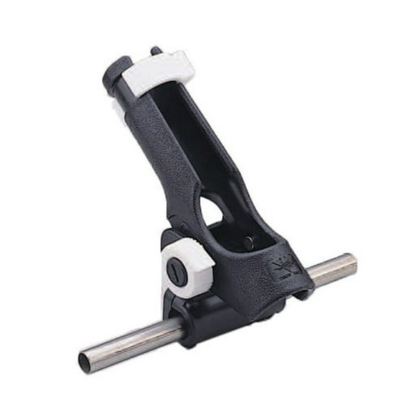 Pactrade Marine Adjustable Boat Black Plastic Fishing Rod Holder Rail Mount