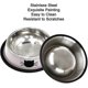 thumbnail image 3 of Cat Bowl 2 Pieces Cat Bowl, Stainless Steel Cat Bowl Set, Feeder And Waterer For Cat Puppy Hamster Rabbit Small Animal - Orange And Gray Banmo, 3 of 5
