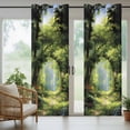thumbnail image 5 of Outdoor Curtains for Patio Waterproof, Forest Outdoor Privacy Panels Grommet, Nature Woodland Spring Scenic Green Trees Flower Blackout Outside Curtains for Porch/Cabana 54"x84", 1 Panel, 5 of 8