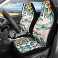 thumbnail image 3 of FOR U DESIGNS Boho Mandala Dragonfly Pattern Car Seat Cover Anti-Slip Front Seats and Rear Bench Seat Easy to Stall Split Bench Rear Seat Universal Fit Seat Covers for Vehicle SUV Truck, 3 of 7