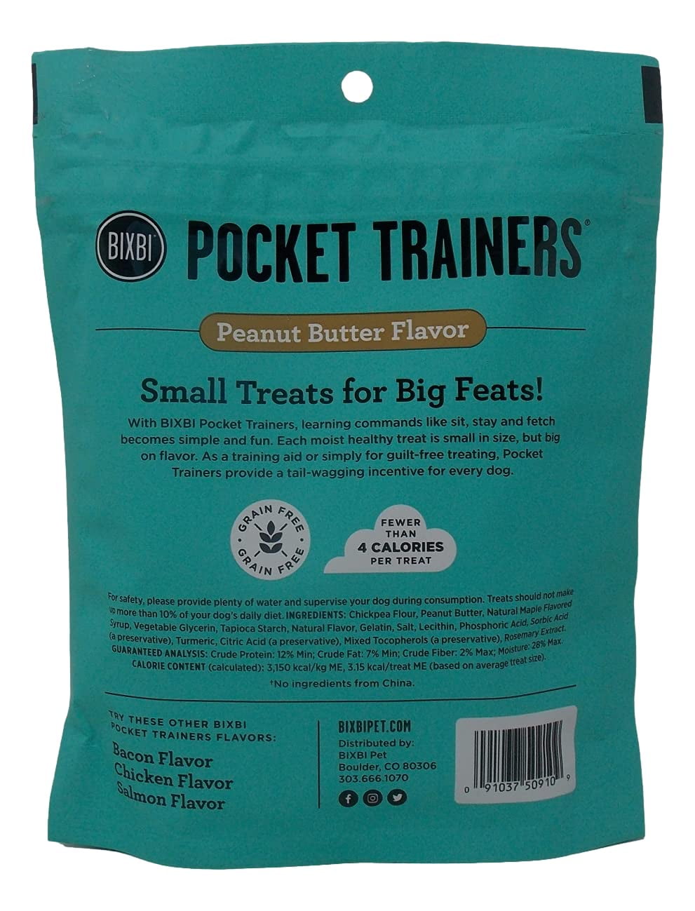 Dog Treats | Pocket Trainers Soft Moist Variety, (1) Each: Bacon, Peanut Butter, Salmon (6 Ounces) + MerlinsMart Zine | Rope Toy | Bixbi