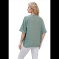 thumbnail image 4 of Cárdigan con Cuello en V y Aberturas Laterales, Color Verde Oscuro, Talla XL, 4 of 10