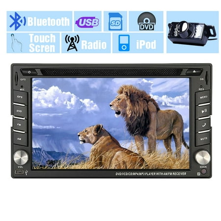 - Auto radio System Car Stereo In Dash 3D GPS Navigation Audio Receiver CD DVD Player BT Audio Car Video Double Din PC Head Unit TFT Touch RDS logo Back Camera