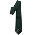 thumbnail image 2 of Hunter Green Tie Premium Mens Slim Oxford Matt Necktie Tuxedo Classic Skinny Forest Green Corbatas (Dark Green, Slim 2.35"), 2 of 6
