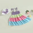 thumbnail image 2 of Robes pour Filles Sans Manches Épaules Dénudées Princesse Robe de Fête Taille Haute + Chapeau, 2 of 7