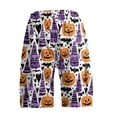 thumbnail image 5 of GrmtClth Halloween print shorts for men Cute Pumpkin Outdoor Short Pants Relaxed Lightweight Breathable Knee Length Cargo Shorts Daily Fun Party Clothes Purple M, 5 of 5