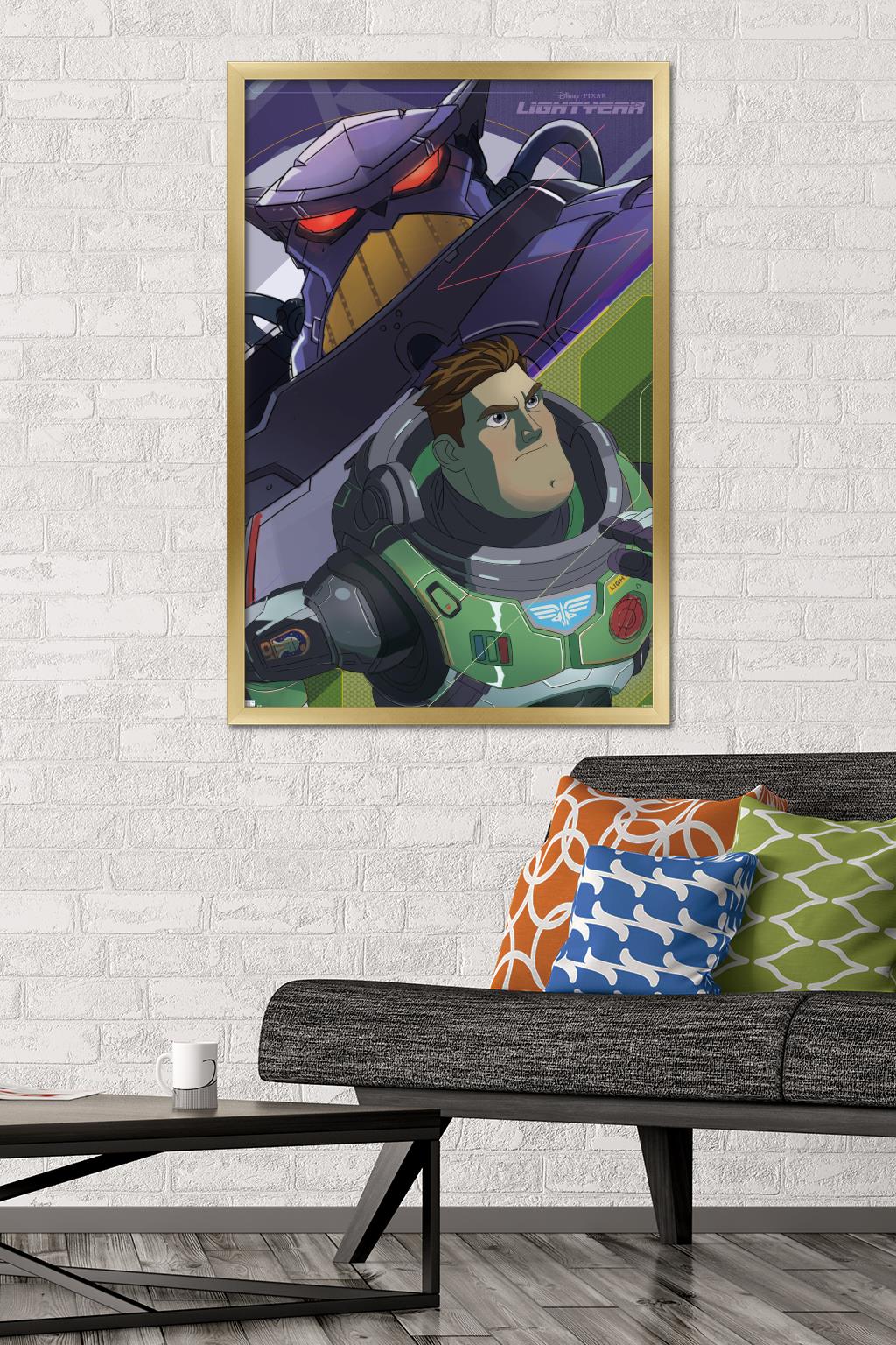 Disney Pixar Lightyear - Buzz and Zurg Wall Poster, 22.375" x 34" Framed