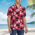 thumbnail image 6 of Uemuo Cute Dog Printed Regular Fit Short Sleeve Casual Hawaiian Shirt for Men,Aloha shirt,Tropical shirt,Floral print shirt,Vacation Beach shirt-Large, 6 of 9