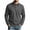 Gray, variant on Men Waffle Knit Long Sleeve Shirt Classic Lapel Collar Three Button Placket Rib Cuff Hem Breathable Golf Business Casual Tops Black S