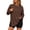Coffee, variant on Women's Side Slit Long Sleeve T Shirt Top, Loose Casual Fit with Curved Hem and Stretchy Fabric, for Fall Daily Wear, Gym Layering or Home Comfort Outings Black L