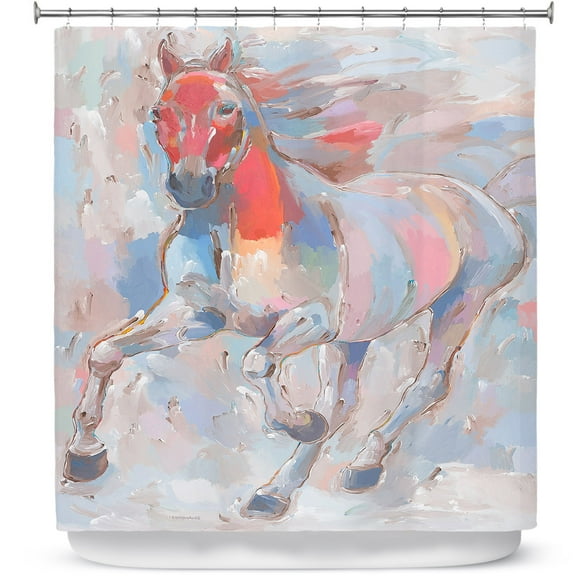 Shower Curtains 70" x 84" from DiaNoche Designs by Hooshang Khorasani - Equine Elegance II Horses