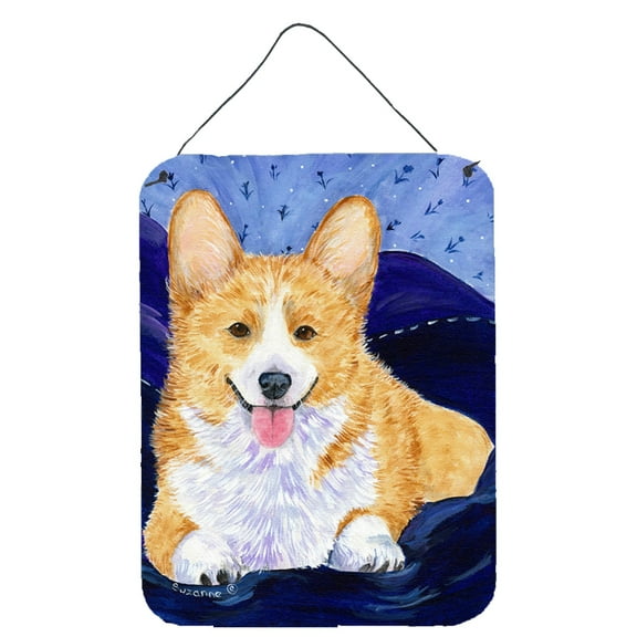 Caroline's Treasures SS8414DS1216 Corgi Wall or Door Hanging Prints, 12x16, multicolor