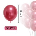 thumbnail image 2 of Balloons Ztikug, látex metálico rojo, 12 pulgadas, 50 unidades, 2 of 6