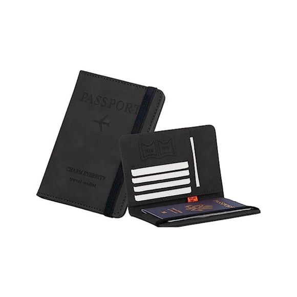 Porta Pasaporte, con Protección RFID Bluelander Negro Bluelander CBHH-0139