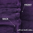thumbnail image 4 of EVNELE Purple Throw Size Blankets, Fuzzy Lightweight Warm Throw Blanket for Couch, Sofa, Pet, Bed, 50 x 60 inch, 4 of 6