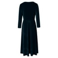 thumbnail image 6 of IWRICH Velvet Cocktail Dress for Women 2025 Fall Christmas Holiday Dress 3/4 Sleeves Party Formal Dress Blue XL, 6 of 6
