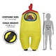 thumbnail image 4 of Disfraz inflable para cosplay YuMe Among Us, compañero de tripulación para niños, amarillo, 4 of 7