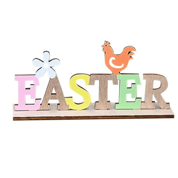 MXTPOV Wooden Happy Easter Ornaments, EASTER Letter Decor for Party, Desk Decor, Easter Decorations, Home Decor