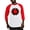 Red/White, variant on CafePress - HAL 9000 Eye Baseball Jersey - Cotton Baseball Jersey, 3/4 Raglan Sleeve Shirt